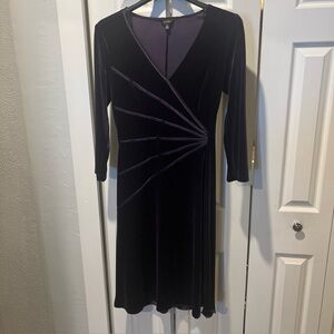 GNW Elegant Purple Velvet Dress Perfect for the Holidays!